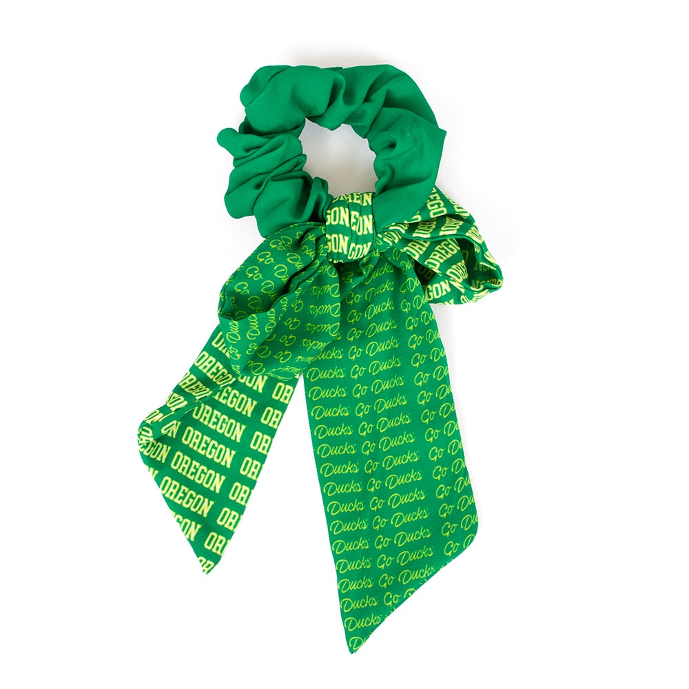 Go Ducks, Zoozatz, Green, Accessories, Polyester, Accessories, Women, Extra Credit, Ribbon Style, Scrunchie, 933264